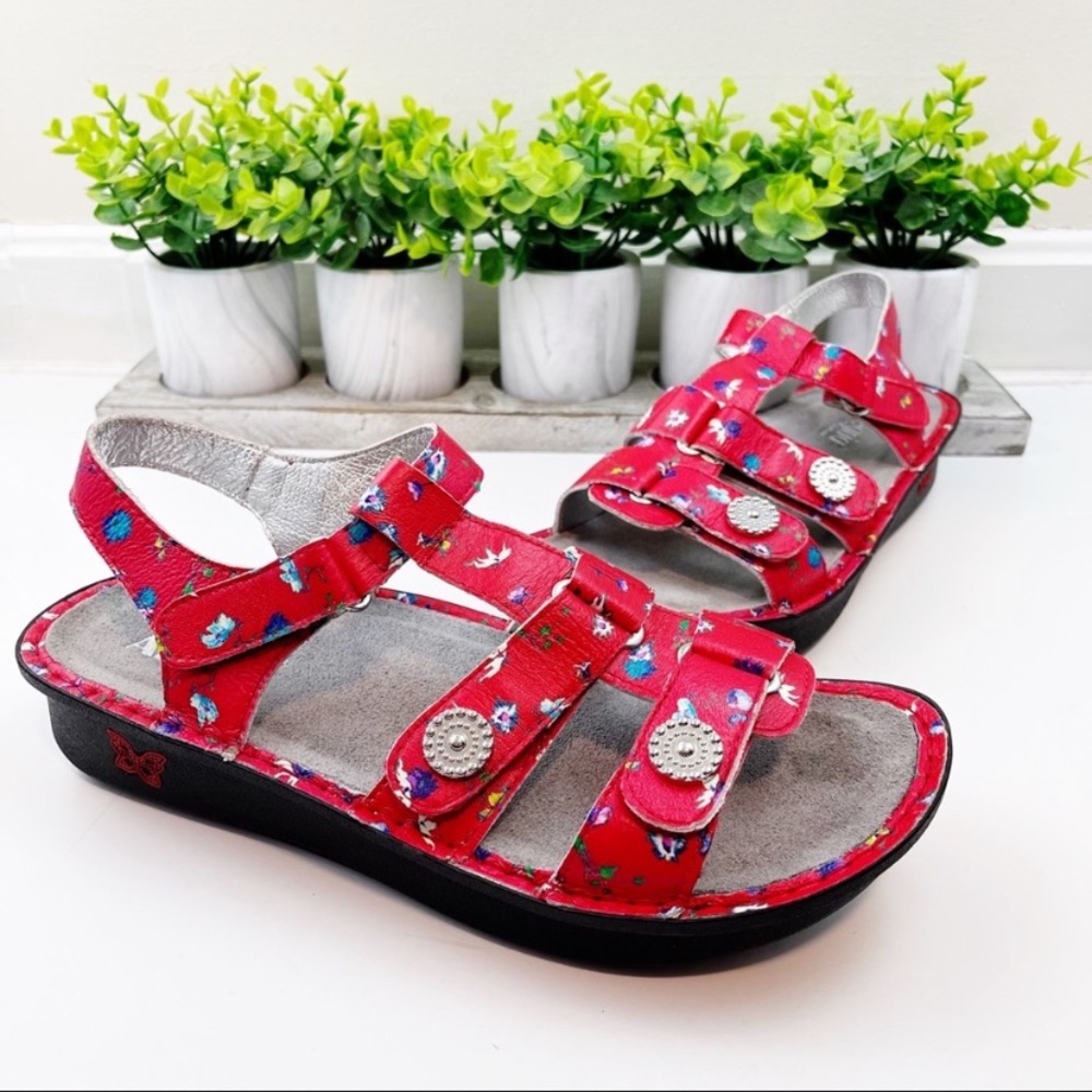 Alegria Kleo Red Buds Gladiator Sandals